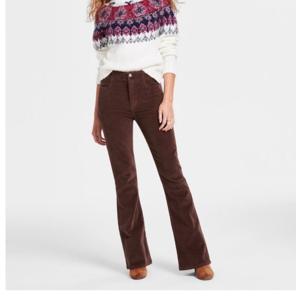 Lucky Brand Stevie High Rise Flare Brown Women's Jeans 12 NWT - Picture 2 of 9